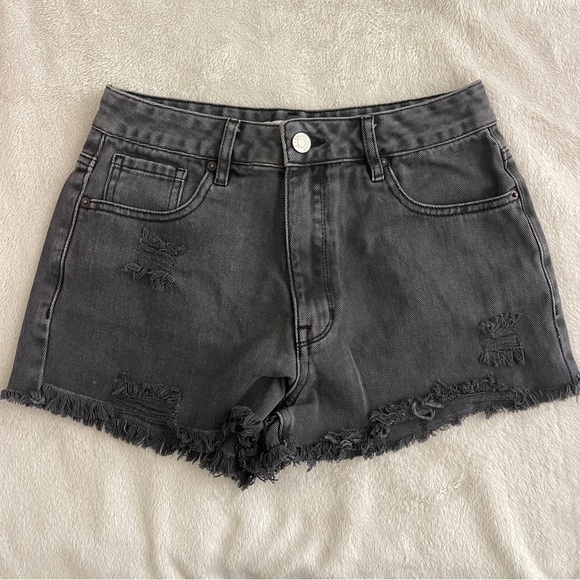 Pac Sun size 26 Distressed High Rise Denim Shorts - Picture 1 of 7